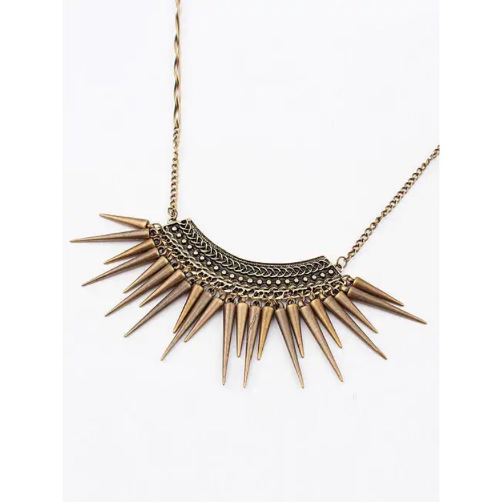 Bronze Rivet Statement Necklace NWT
